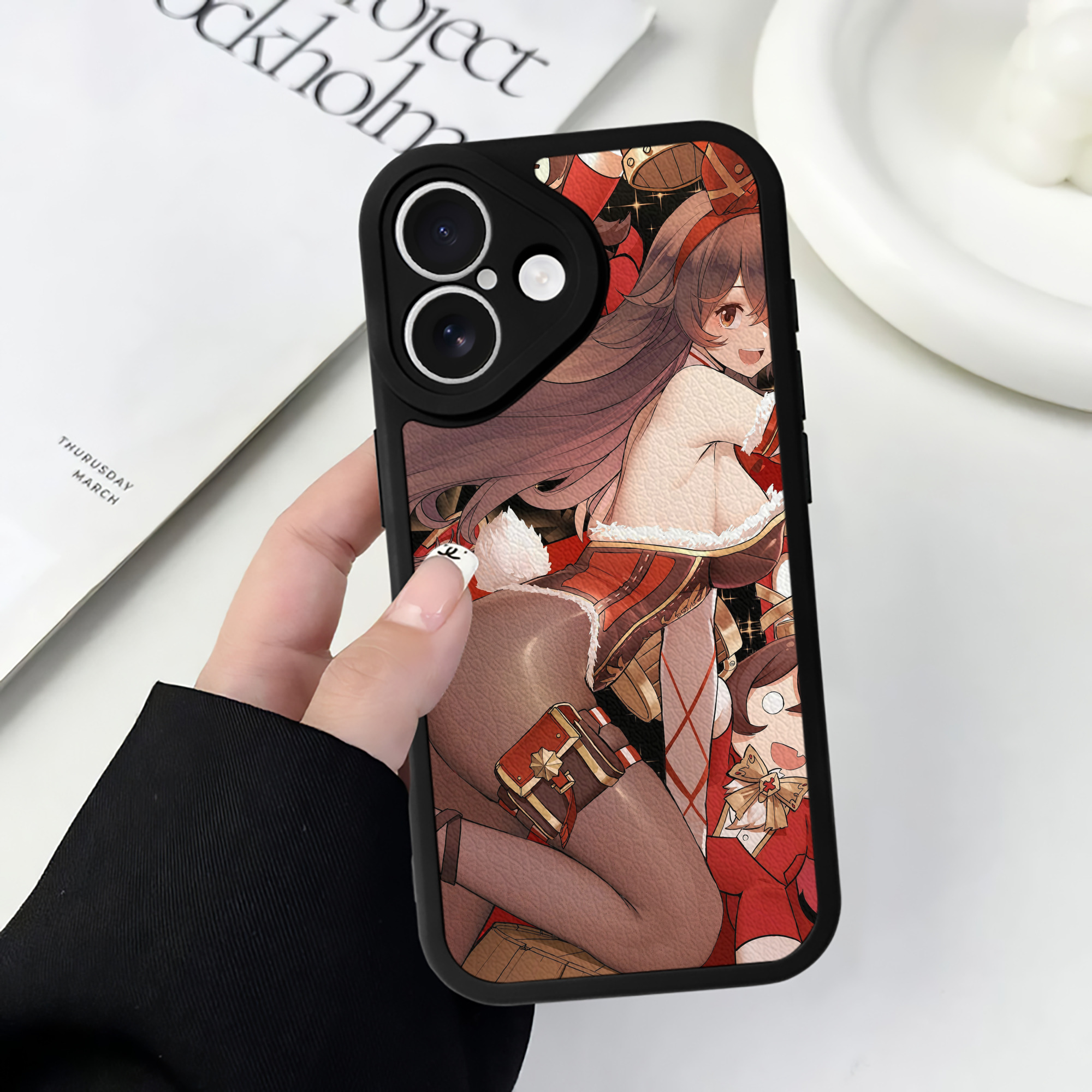 げんし神 genshin 【iPhone 16シリーズ対応】シリコンスマホケース（レザー調） 材質：シリコン